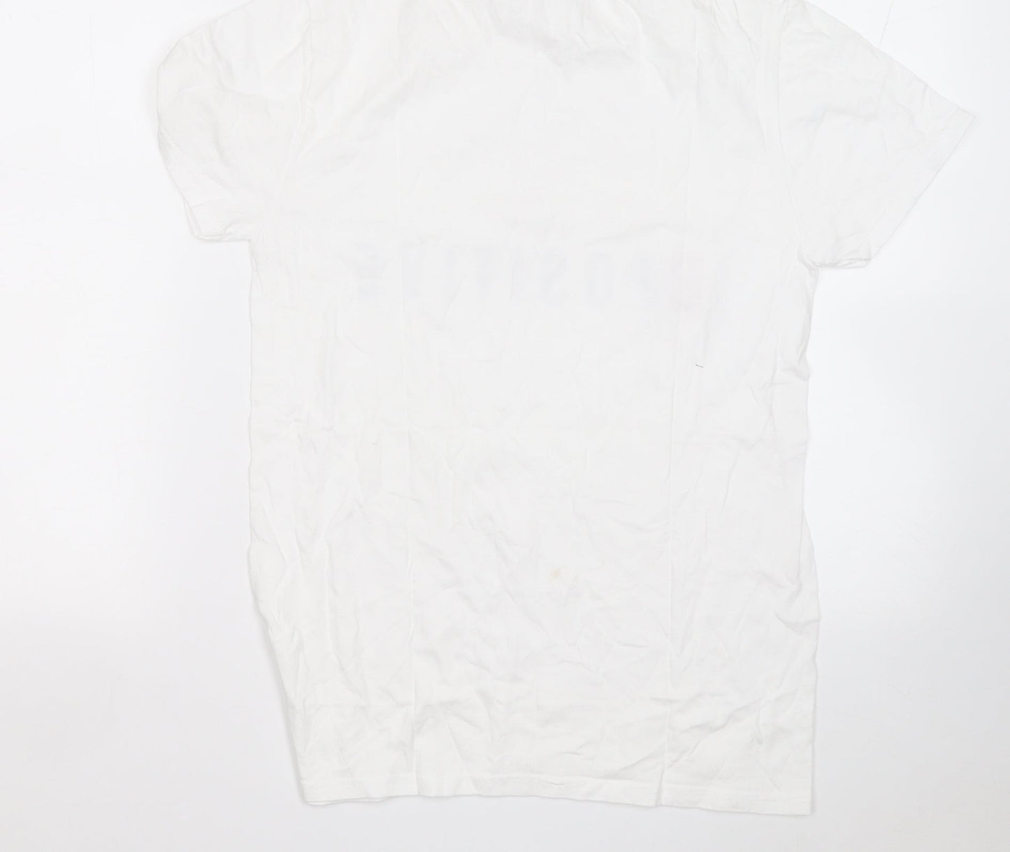 Fruit of the Loom Womens White  Cotton Basic T-Shirt Size S Round Neck - B Positive