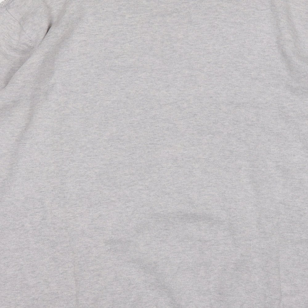 George Mens Grey Round Neck  Cotton Pullover Jumper Size 2XL