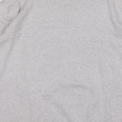 George Mens Grey Round Neck  Cotton Pullover Jumper Size 2XL