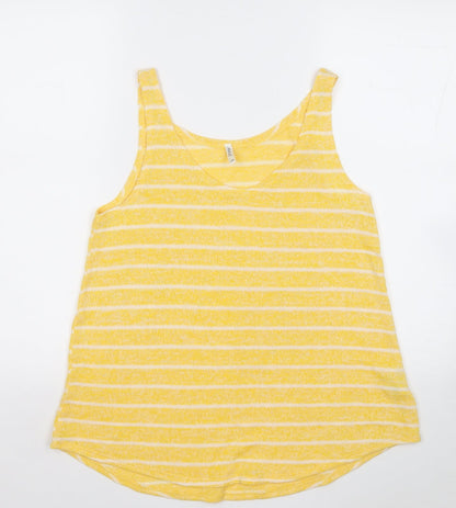 Womens UK Size 10 NEXT Yellow Basic Tank