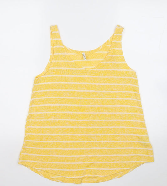 Womens UK Size 10 NEXT Yellow Basic Tank