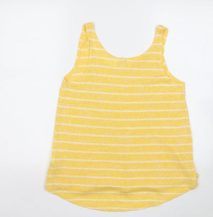 Womens UK Size 10 NEXT Yellow Basic Tank
