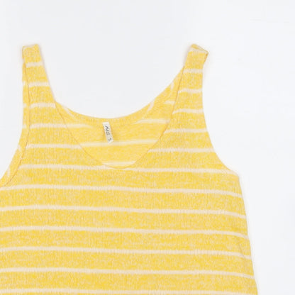 Womens UK Size 10 NEXT Yellow Basic Tank