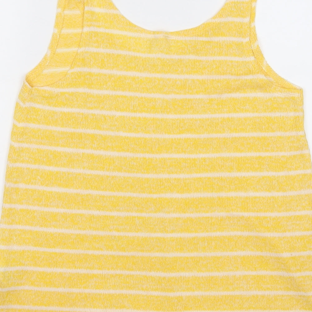 Womens UK Size 10 NEXT Yellow Basic Tank