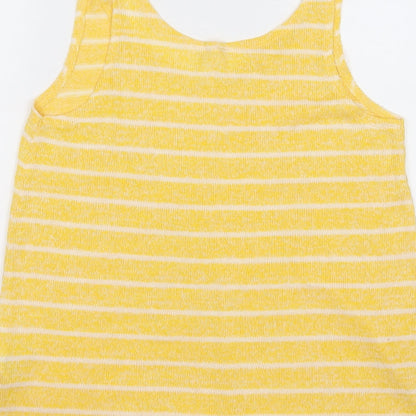 Womens UK Size 10 NEXT Yellow Basic Tank