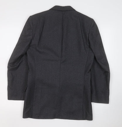 bradleys Mens Grey  Polyester Jacket Suit Jacket Size 36