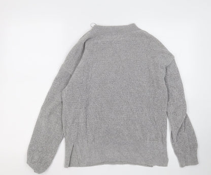 F&F Womens Grey Round Neck  Polyester Pullover Jumper Size 10