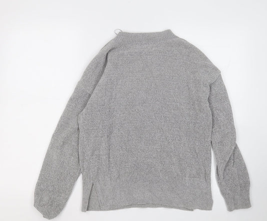 F&F Womens Grey Round Neck  Polyester Pullover Jumper Size 10