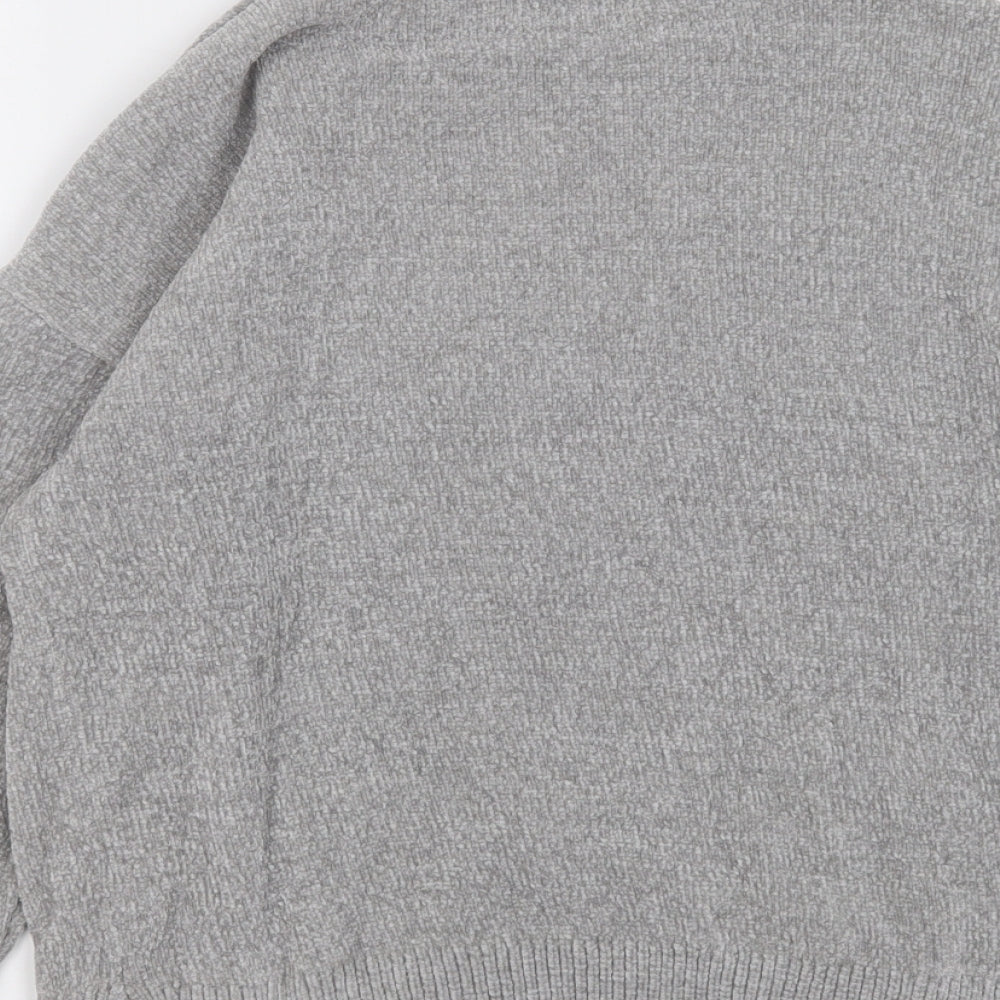 F&F Womens Grey Round Neck  Polyester Pullover Jumper Size 10