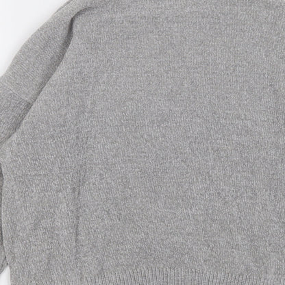 F&F Womens Grey Round Neck  Polyester Pullover Jumper Size 10