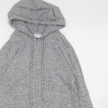 Papaya Womens Grey  Polyester Pullover Hoodie Size 10