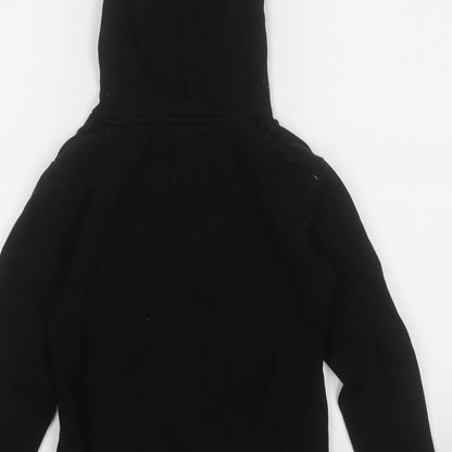 beck and hersey Girls Black  Cotton Pullover Hoodie Size 10-11 Years