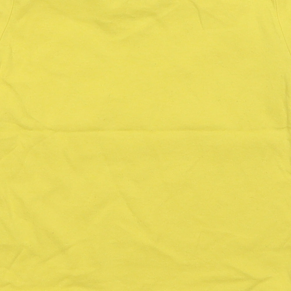 F&F Boys Yellow  Cotton Basic T-Shirt Size 12-18 Months Round Neck