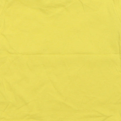 F&F Boys Yellow  Cotton Basic T-Shirt Size 12-18 Months Round Neck