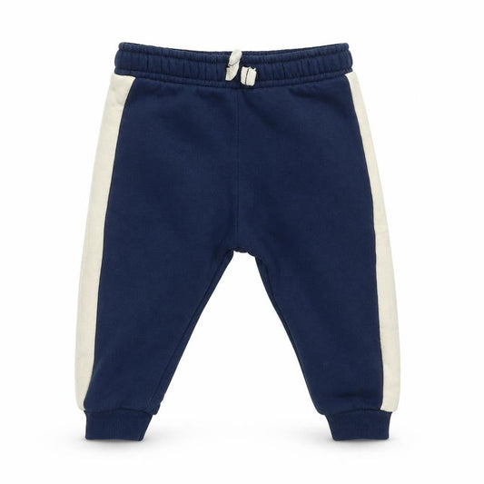F&F Boys Blue Cotton Jogger Trousers Size 9 Months
