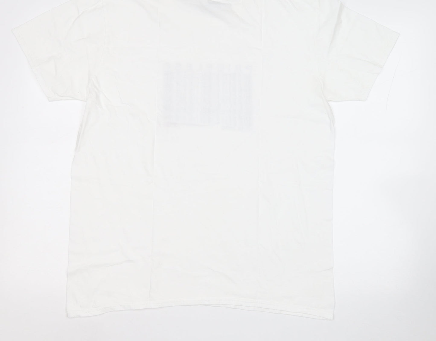 anastasia knightsworth Womens White Cotton Basic T-Shirt Size M Round Neck - Priceless