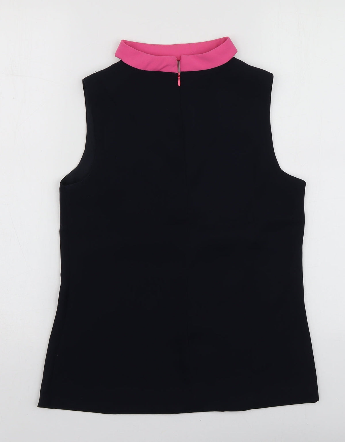 The Label Womens Blue  Polyester Basic Blouse Size 6 V-Neck