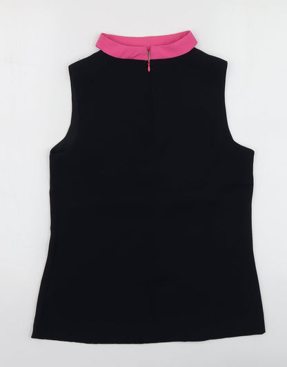 The Label Womens Blue  Polyester Basic Blouse Size 6 V-Neck