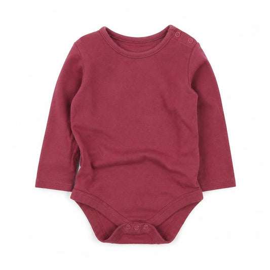 Fred&Flo Girls Purple  Cotton Babygrow One-Piece Size 12-18 Months