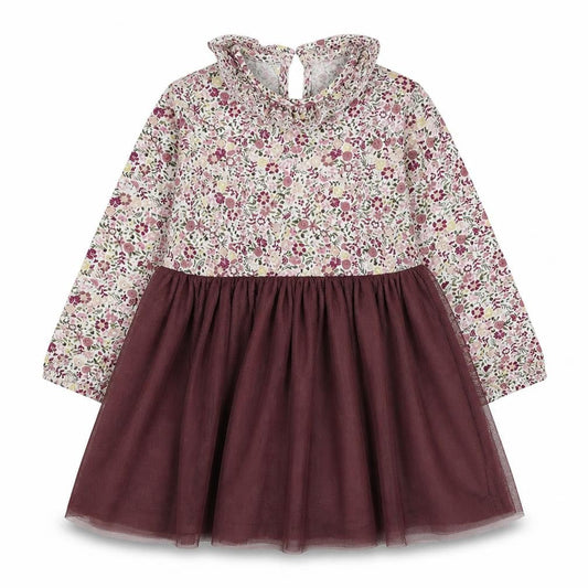 Willow Girls Purple Geometric 100% Cotton Skater Dress  Size 12-18 Months  Round Neck