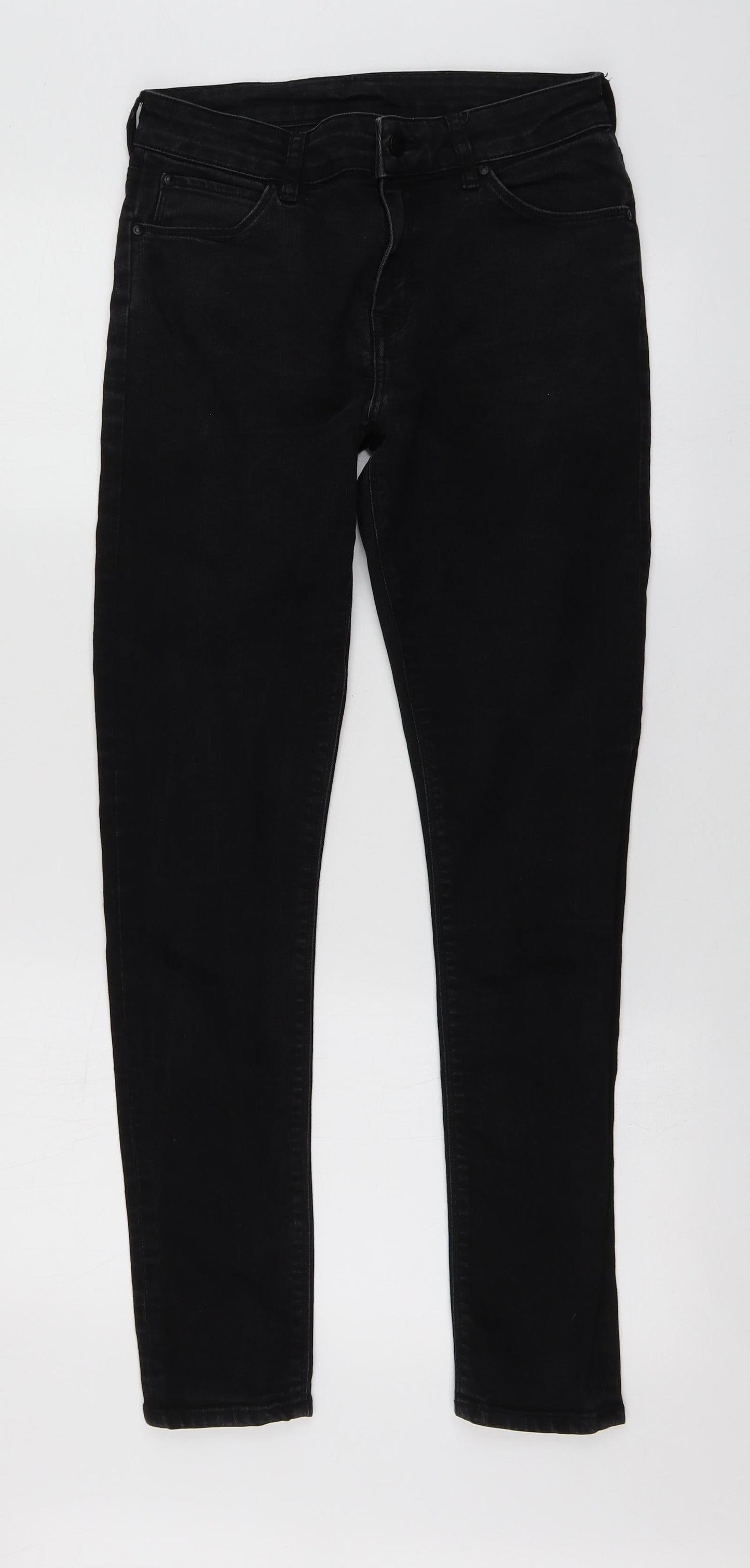 ASOS Womens Black Cotton Skinny Jeans Size 30 L29 in Regular