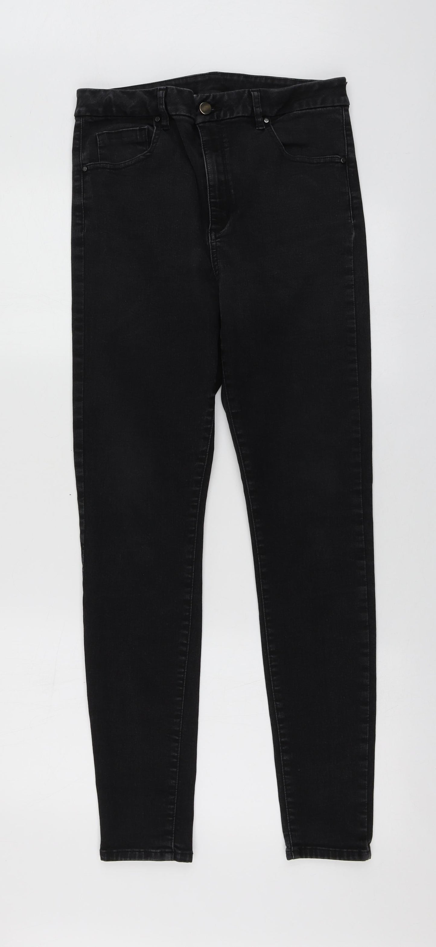 ASOS Womens Grey Cotton Skinny Jeans Size 32 in L28 in Regular