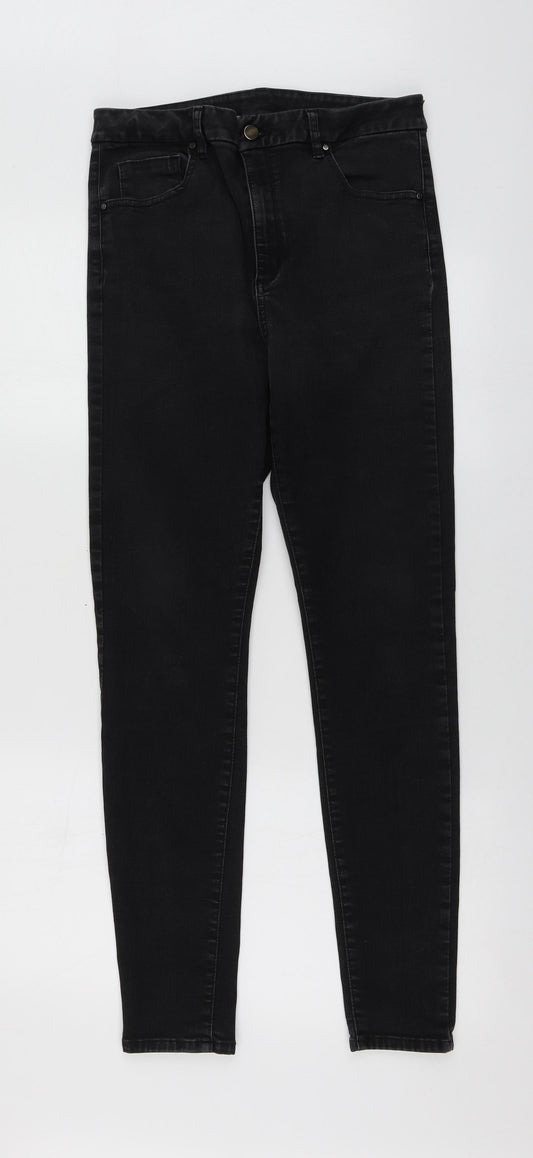 ASOS Womens Grey Cotton Skinny Jeans Size 32 in L28 in Regular