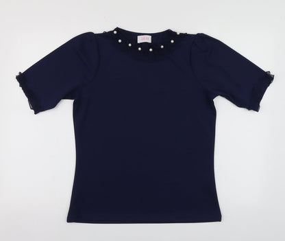 Womens UK Size S Savida Blue Basic Blouse