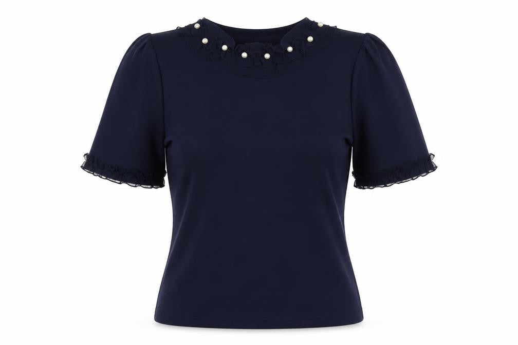 Womens UK Size S Savida Blue Basic Blouse