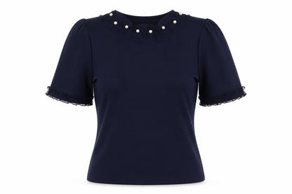 Womens UK Size S Savida Blue Basic Blouse