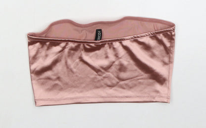 Womens UK Size S H&M Pink Cropped Tank