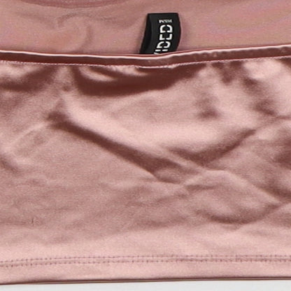 Womens UK Size S H&M Pink Cropped Tank