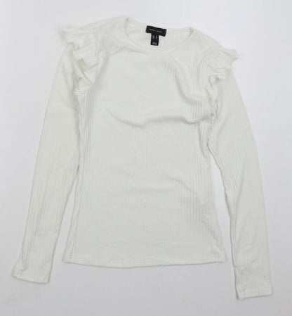 Womens UK Size 10 New Look White Pullover Jumper