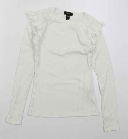 Womens UK Size 10 New Look White Pullover Jumper