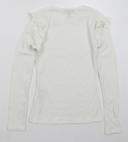 Womens UK Size 10 New Look White Pullover Jumper