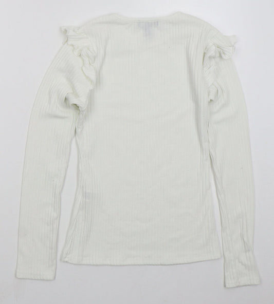 Womens UK Size 10 New Look White Pullover Jumper