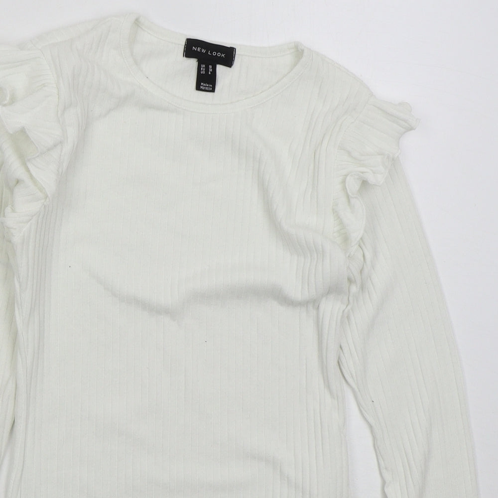 Womens UK Size 10 New Look White Pullover Jumper