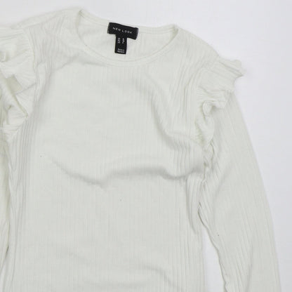 Womens UK Size 10 New Look White Pullover Jumper