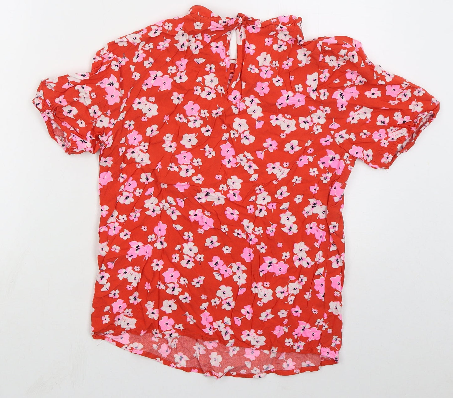Womens UK Size 6 Marks and Spencer Red Basic T-Shirt