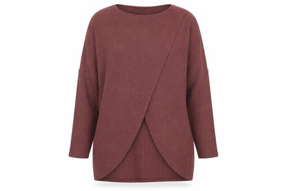 Shien Womens Pink Roll Neck  Cotton Pullover Jumper Size L