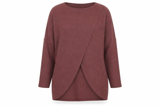 Shien Womens Pink Roll Neck  Cotton Pullover Jumper Size L