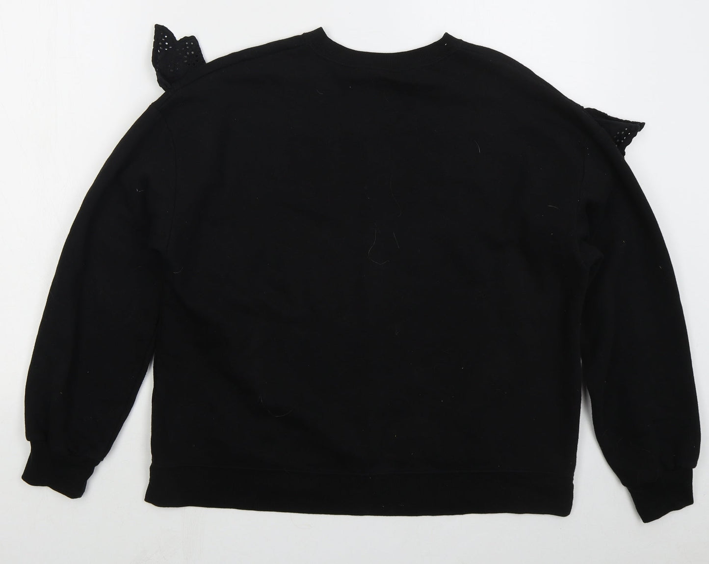 Dunnes Womens Black  Cotton Pullover Sweatshirt Size M  Pullover