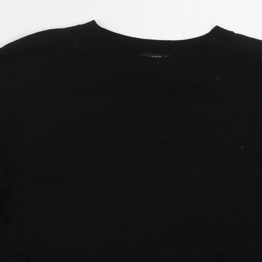 Dunnes Womens Black  Cotton Pullover Sweatshirt Size M  Pullover