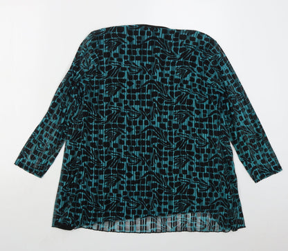Womens UK Size 12 Gerard Blue Basic T-Shirt