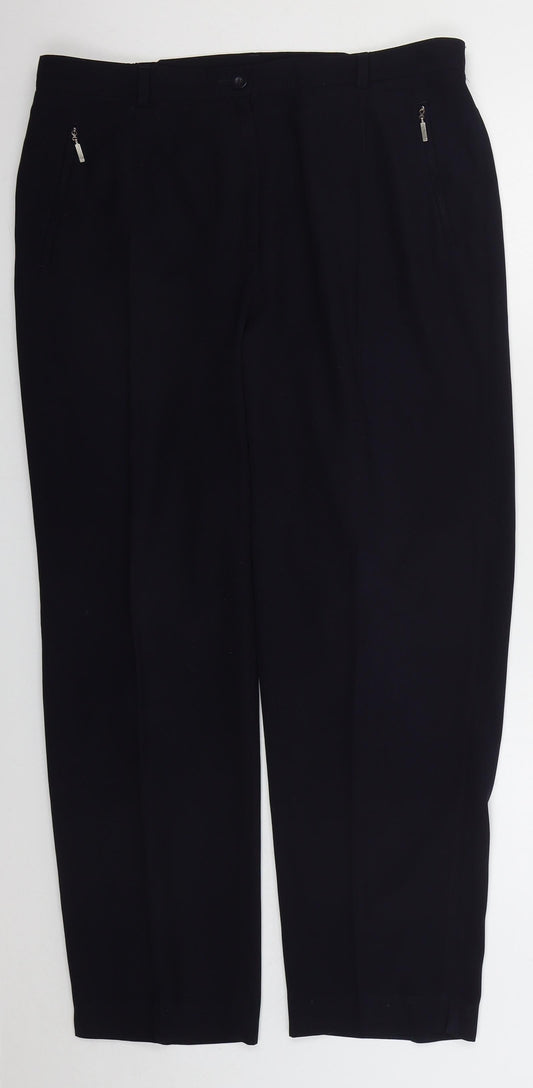GARDEUR Womens Blue  Polyester Trousers  Size 34 in L29 in Regular Button