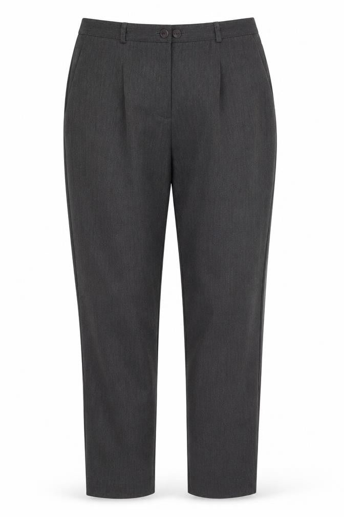 Bassini Womens Grey  Polyester Trousers  Size 12 L27 in Regular Button