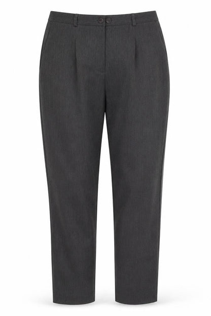 Bassini Womens Grey  Polyester Trousers  Size 12 L27 in Regular Button