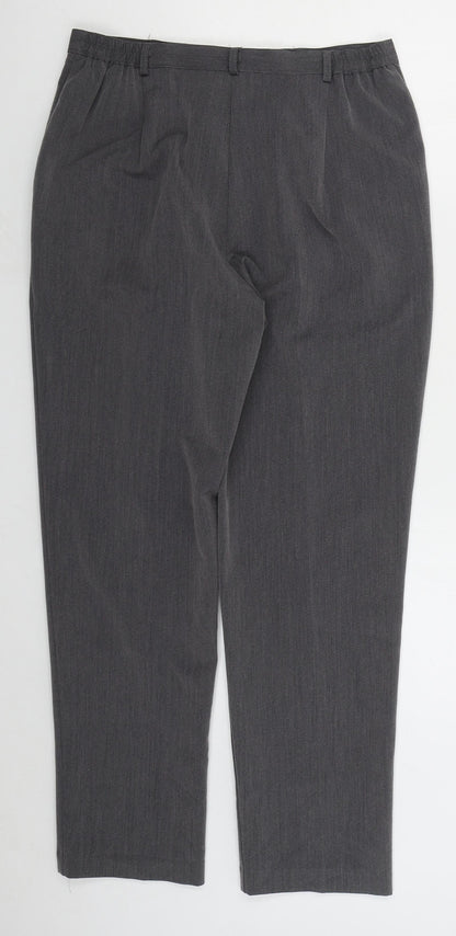 Womens UK Size 12 BASSINI Regular Fit  Grey Trousers