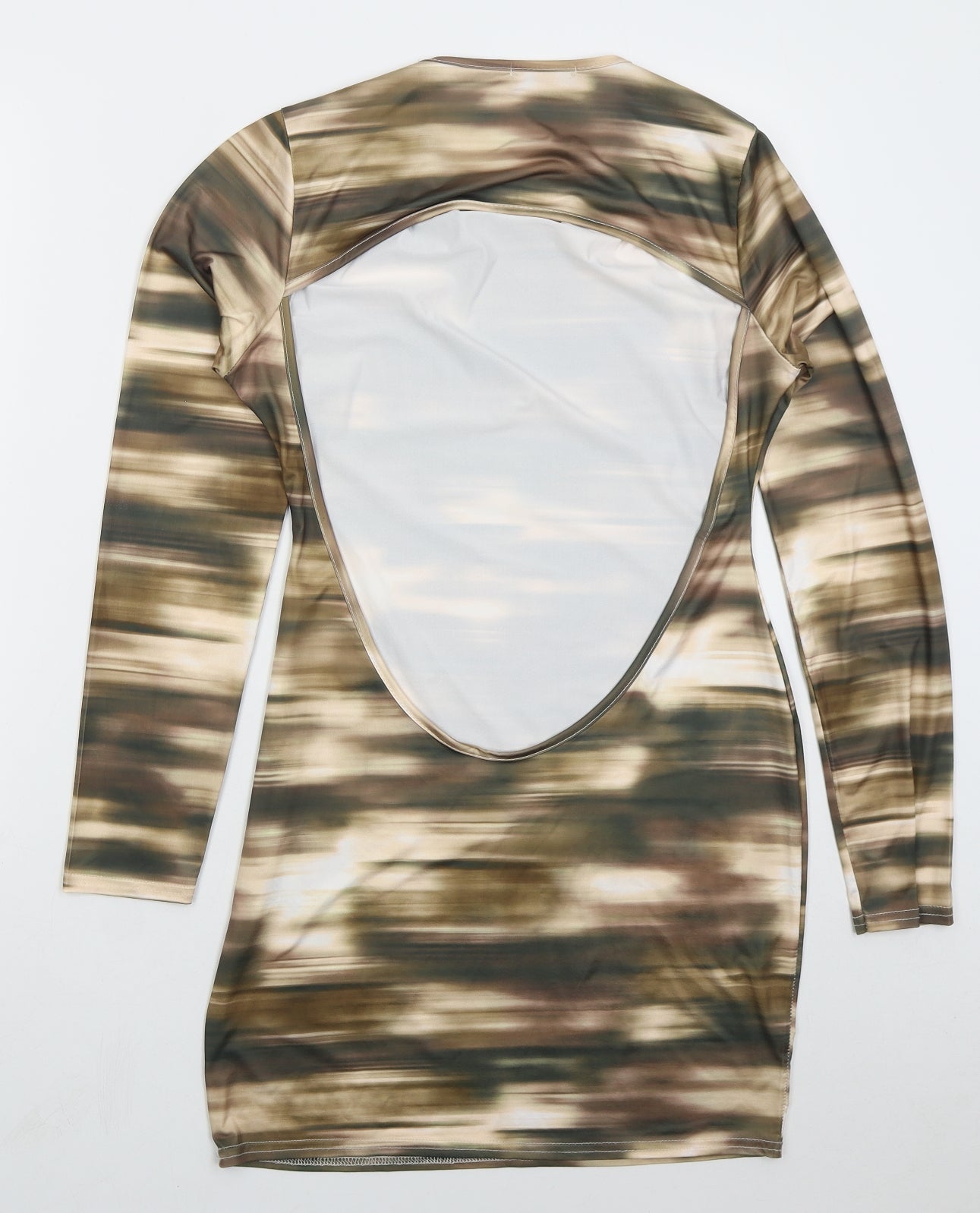 MIssy Empire Womens Brown  Polyester Bodycon  Size 12  Crew Neck Pullover