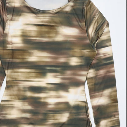 MIssy Empire Womens Brown  Polyester Bodycon  Size 12  Crew Neck Pullover